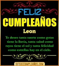 GIF Frases de Cumpleaños Leon